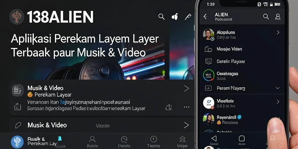Antarmuka pengguna 138ALIEN saat merekam layar dengan fitur lengkap.