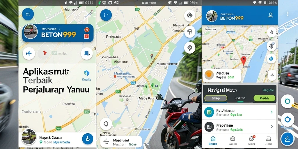 Tampilan antarmuka BETON999 untuk navigasi motor yang intuitif.