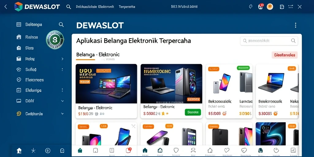 Antarmuka intuitif aplikasi DEWASLOT untuk belanja elektronik.