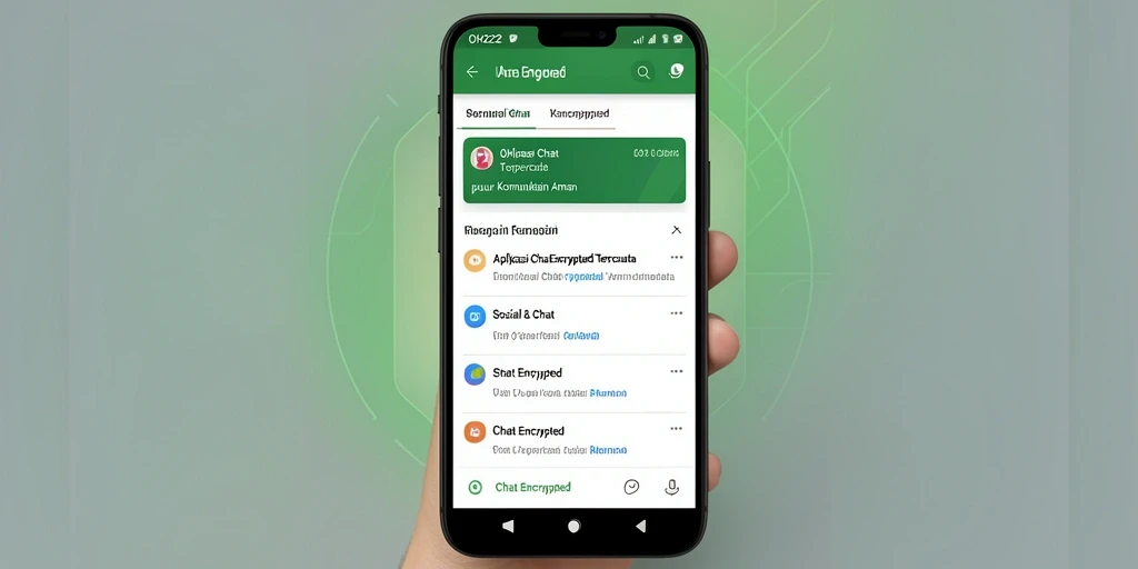 Antarmuka pengguna OH222 yang sederhana dan fungsional untuk Chat Encrypted.