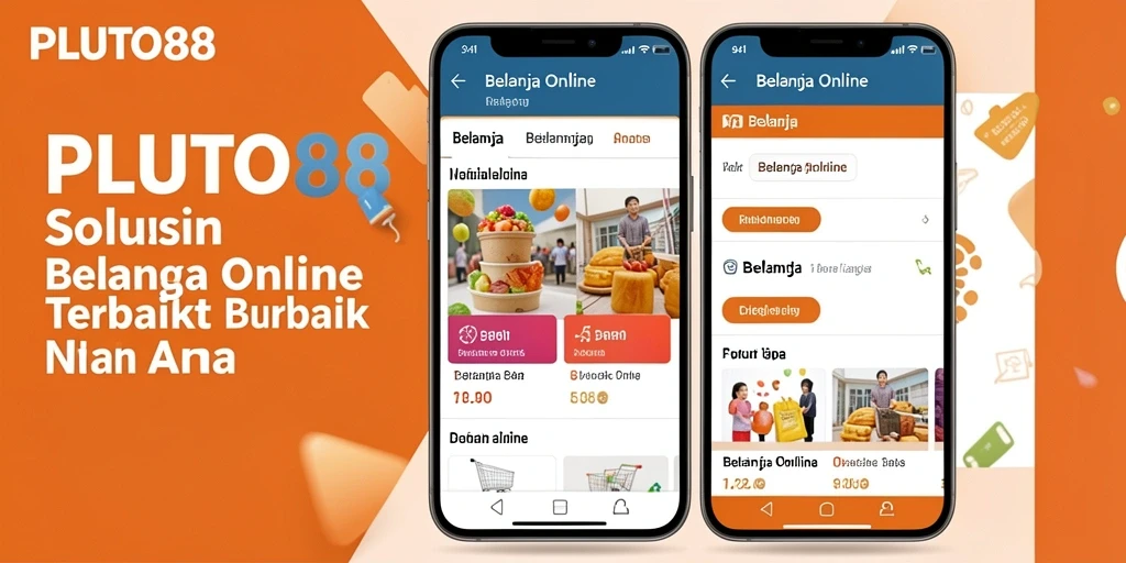 Antarmuka aplikasi PLUTO88 yang intuitif untuk Belanja Online.