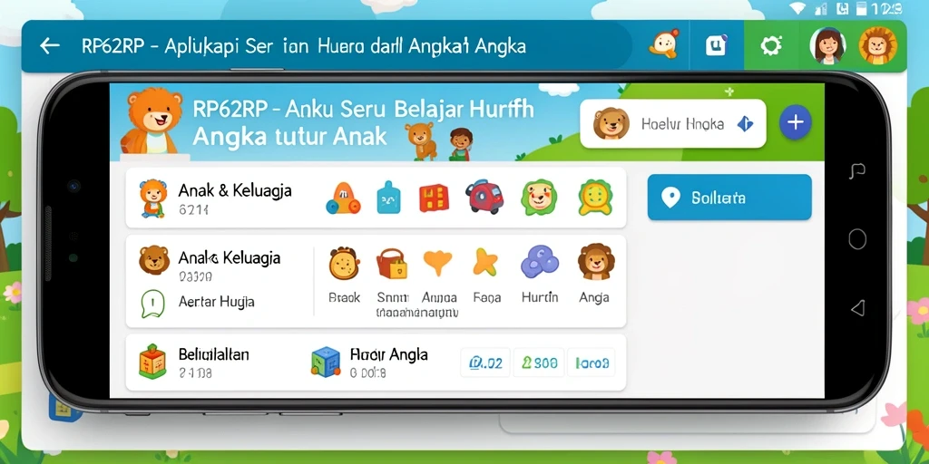 Antarmuka RP62RP yang menarik dan edukatif untuk anak.